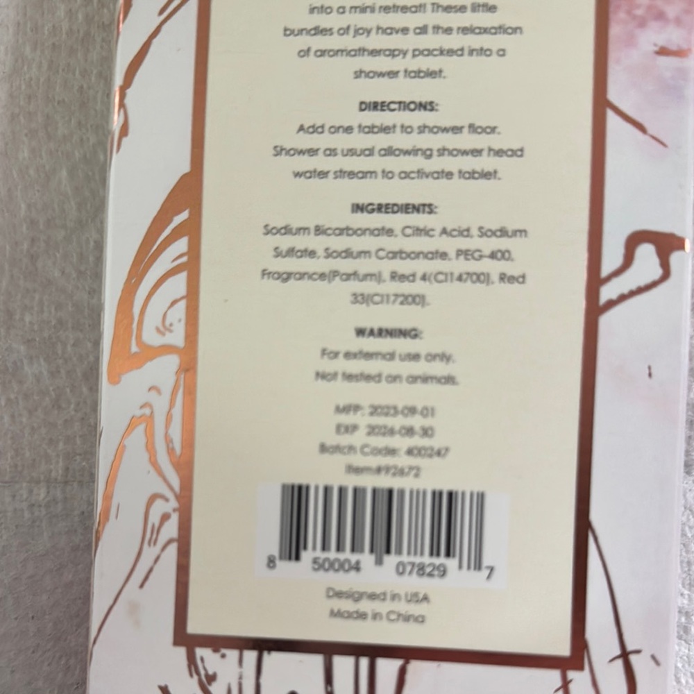 Manna Kadar Pink Shower Tablets with Pomegranate Essential Oils - Picture 7 of 7